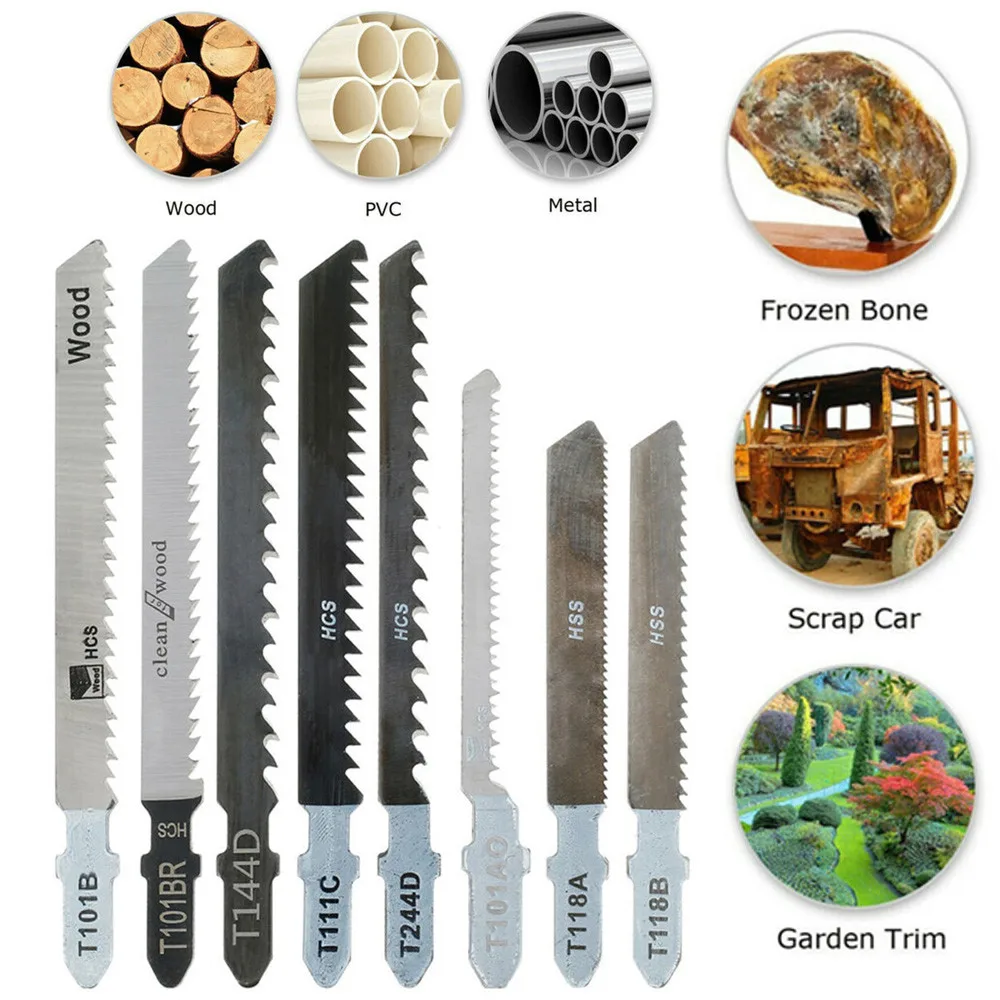 

70pcs T Shank Jigsaw Blades Set Wood & Metal Fit Bo-sch De-walt Ma-kita Etc Jig Saw Blades Cutting Accessories