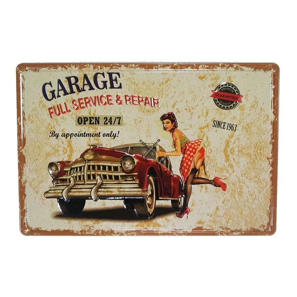 

Vintage Garage Full Service & Repair Tin Sign Metal Sign Metal Poster Metal Decor Metal Painting Wall Sticker Wall Sign Wall