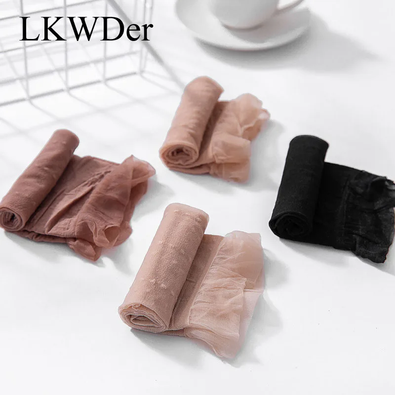 Носки женские кружевные в японском стиле Харадзюку свободные тонкие с длинным