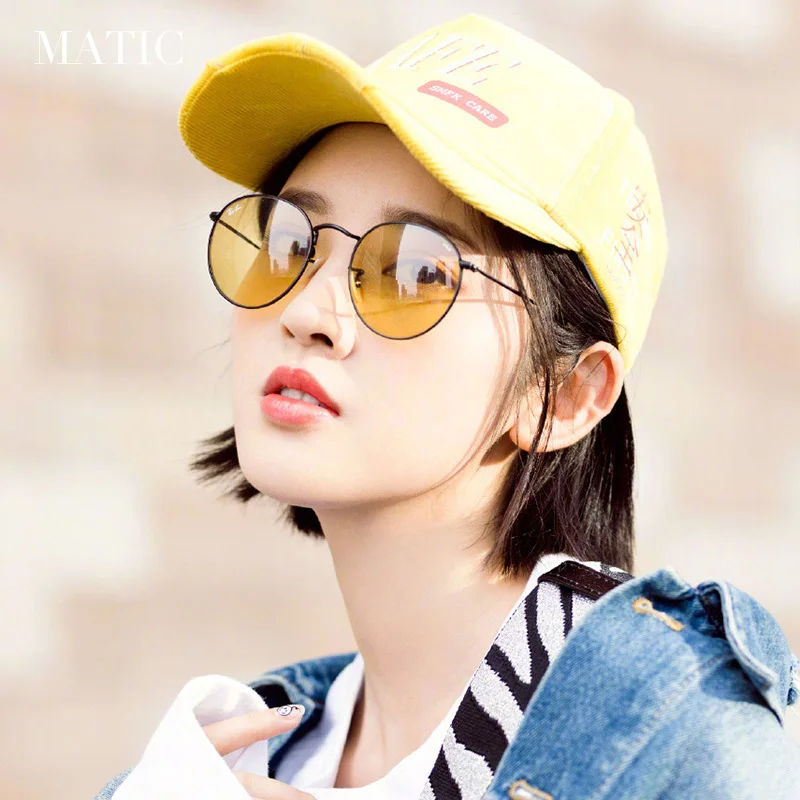 Очки солнцезащитные женские круглые в Овальной металлической оправе|Женские