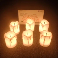 6pc flameless led candle light simulated electric flickering tea light candle lamp wedding christmas party home decor
