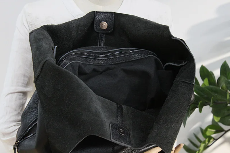 

100% Cowhide Women Totes Bag Simple Casual Genuine Leather Women Shoulder Bag Large Capacity Lady Leather Handbag Armpit Bag