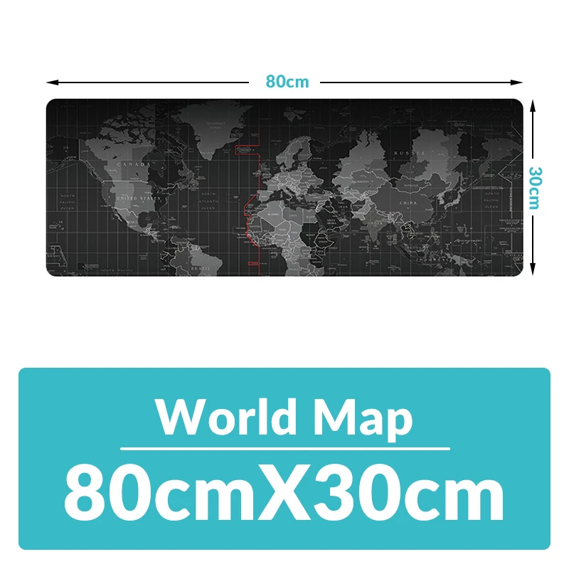 80 X30 world map Универсальный Противоскользящий коврик для мыши черный тонкий квадратный коврик для мыши Коврик для мыши мини Игровые мыши для Macbook/ПК/ноутбука/планшета - Цвет: 80 X30 world map