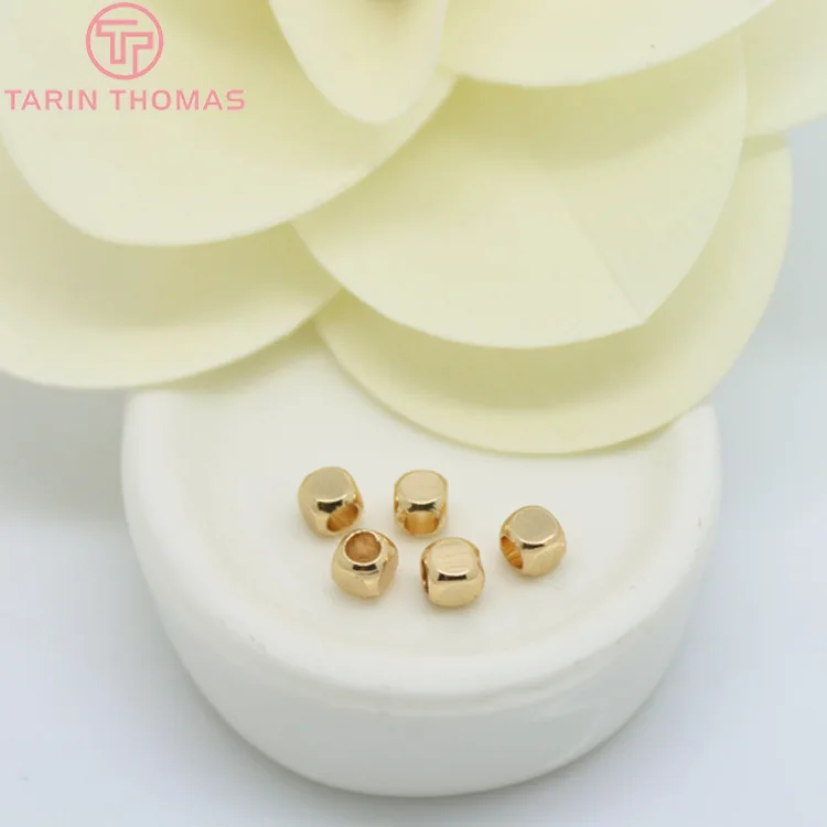 20 шт. квадратные разделители из латуни с покрытием цвета шампанского 24 К 3x2 5 мм |