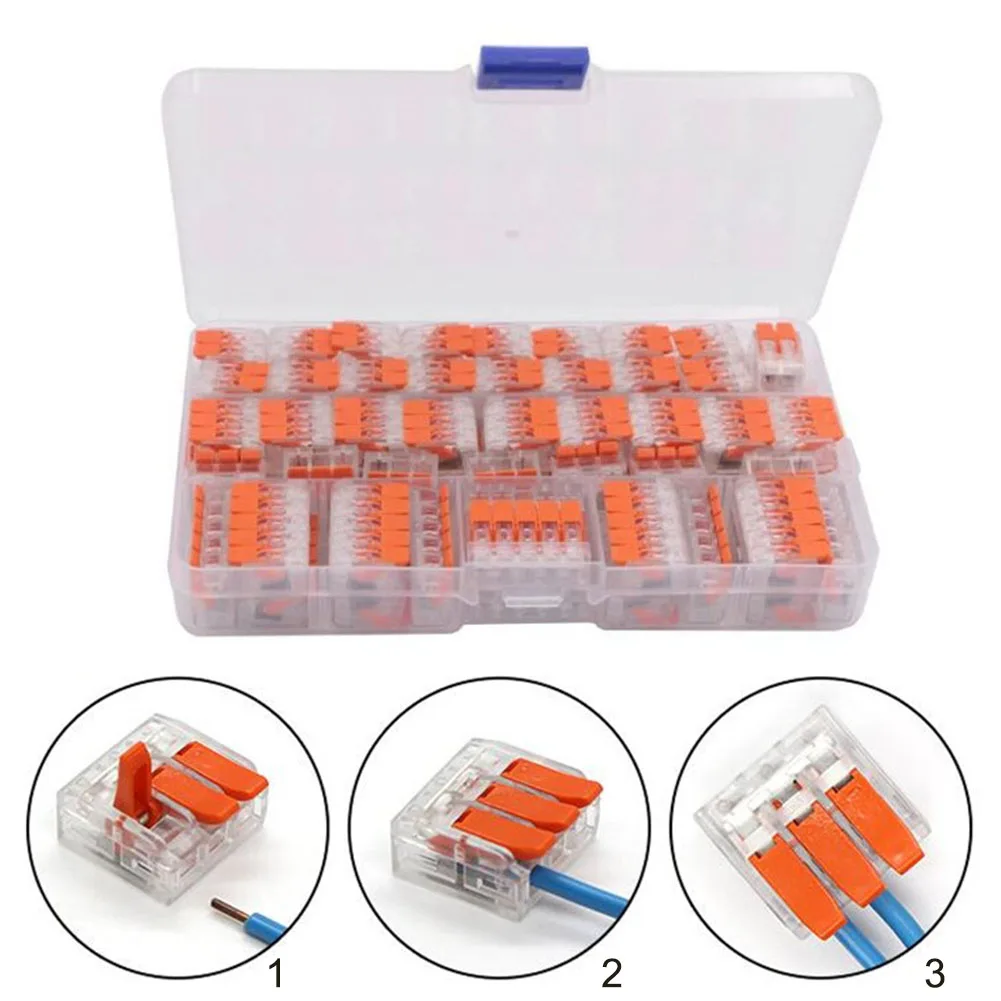 75 шт. соединители для проводов Универсальные клеммные зажимы кабеля PCT412 Mini Quick Home