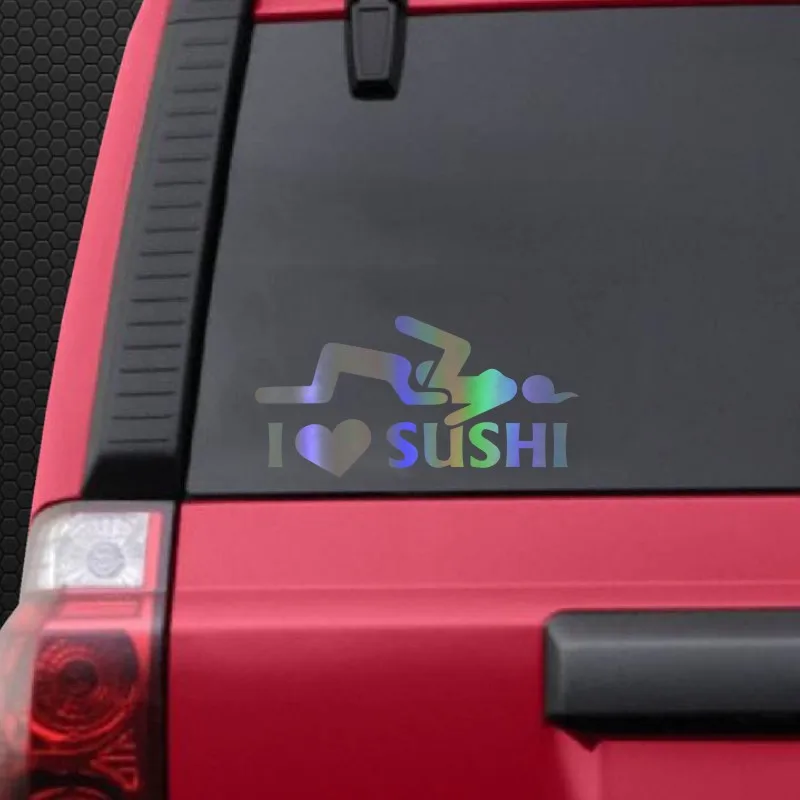 

Creative Car Sticker I Love Sushi PVC 12cm X 6cm Decal Motorcycle Decorative Accessories Decal