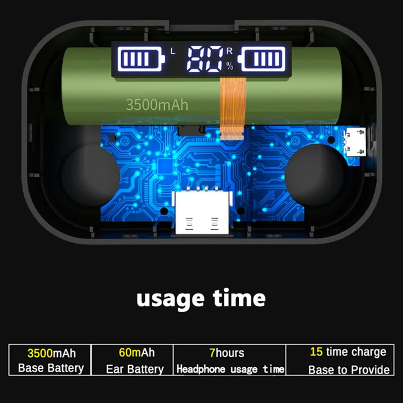 X11TWS Беспроводная Bluetooth гарнитура спортивные устойчивость к поту сенсорные
