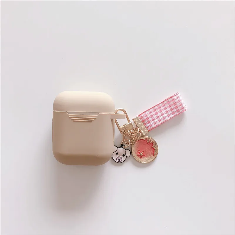 Серый Милый чехол для наушников AirPods, защитный чехол для Apple Airpods 2, беспроводной чехол для наушников, аксессуары - Цвет: Серый