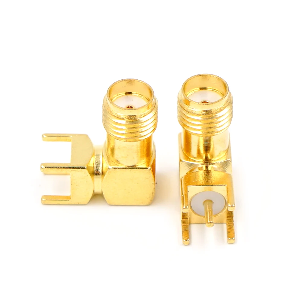 10PCS SMA female plug Right Angle 90 DEGREE SMA-KWE PCB Mount connector RF adapter | Обустройство дома