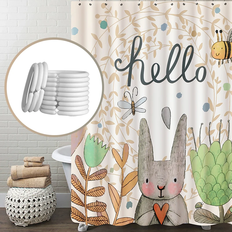 

Landscape Plants Bamboo Lotus flowers 3d Bath Single Printing Shower Curtain Waterproof Polyester for Bathroom Decor 12 Hooks