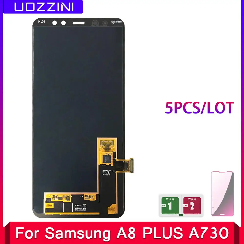 5 шт./лот Новый ЖК дисплей для samsung Galaxy A8 плюс 2018 A730 A730x кодирующий преобразователь