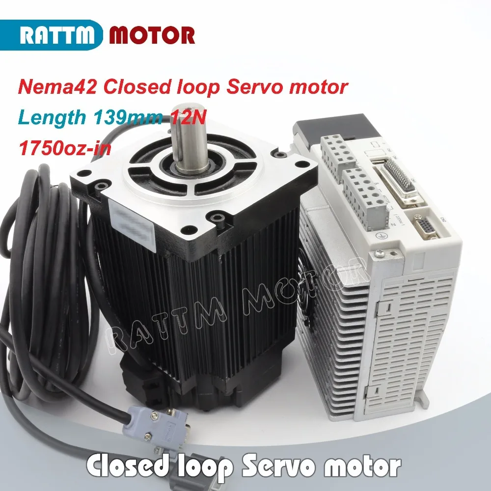 Nema42 замкнутый контур Серводвигатель 12N.m 1750oz in 3 фазный 110 гибридный шаговый