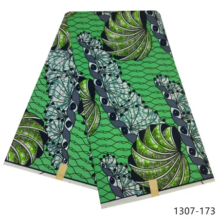 Latest Ankara Wax Fabric Guaranteed Real Wax 6yard/lot High Quality African Fabric Print For Sewing Dress 1307 - Цвет: 1307-173
