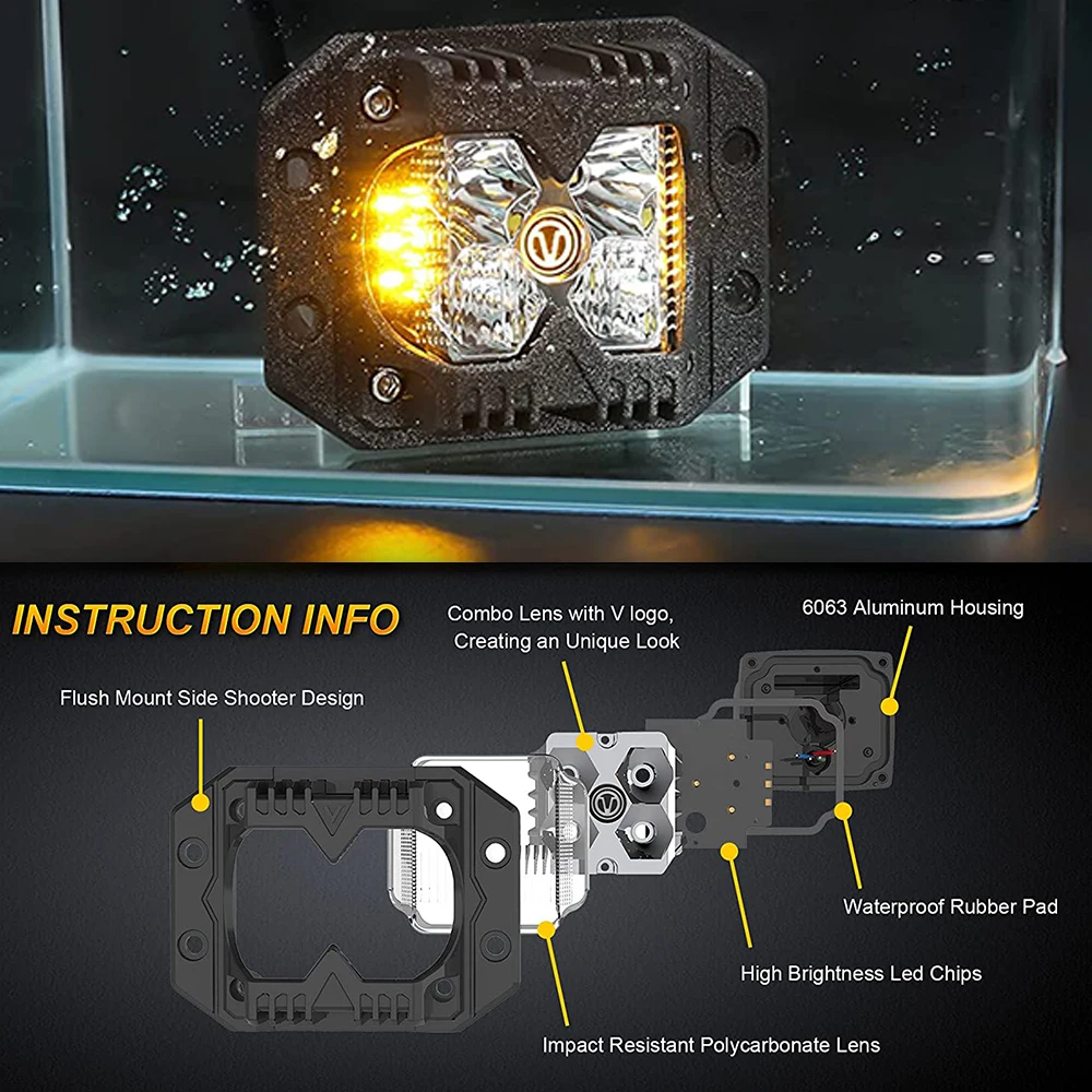 Автомобильные передние и задние фонари с утопленным креплением стандартные для