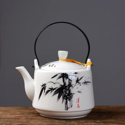 

Ceramic teapot 1500ML , large capacity, blue and white porcelain, ceramic handmade teapot, glass tea pot, with filter
