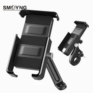 smoyng aluminum alloy motorcycle bike phone holder bracket adjustable support bicycle handlebar mirro mount for xiaomi iphone free global shipping