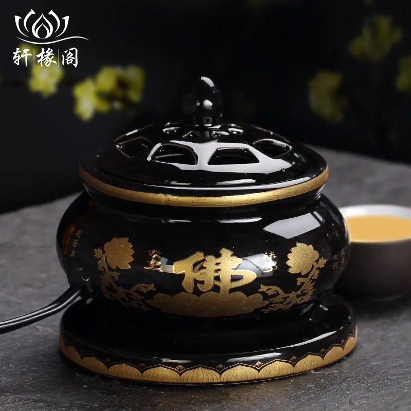 

Buddha Zen Electric Incense Burner Meditation Dragon Incense Holder Ceramic Oil Burner Spiritual Decor Buddhist Supplies DA60XXL