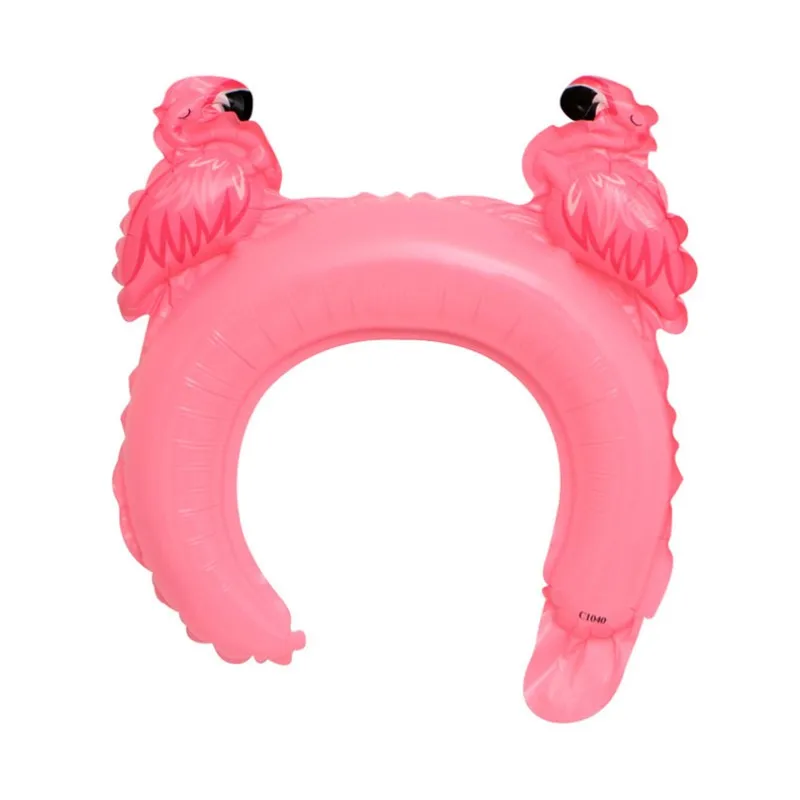 Flamingo 10 шт. симпатичная тиара в виде животных, повязка на голову, фольгированный шар, лягушка, панда, лиса, детский душ, день рождения, свадьба, вечеринка, детские игрушки, украшение - Цвет: Flamingo