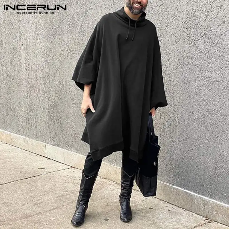 

INCERUN Fashion Casual Men's Steam Punk Style Cloak Cape Dress Jackets Handsome Well Fitting Sleeves Trench Ponchos Coats S-5XL
