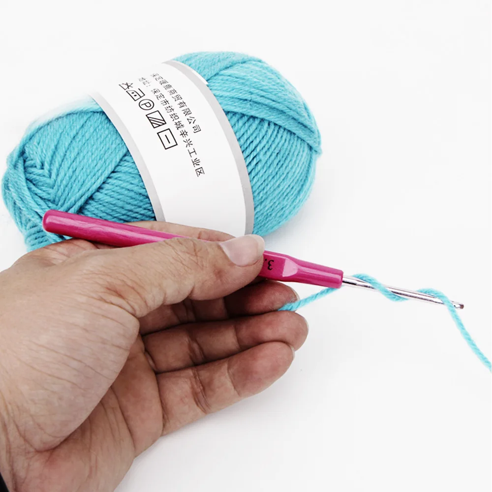 10 шт пластиковые ручки Алюминий крючком вязальный крючок игла спицы для вязания