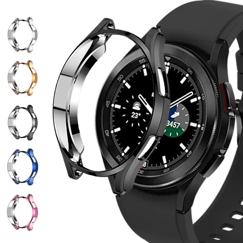 Чехол для samsung Galaxy watch 4 classic 46 мм/42 мм полное покрытие из ТПУ защита экрана бампер 44