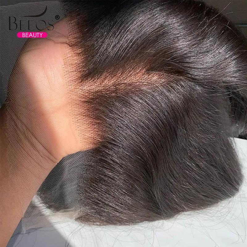 

Invisible HD Lace Frontal Closures 5x5 Lace Closure With Baby Hair Straight Remy Human Hair Transparent Lace Melt Skins