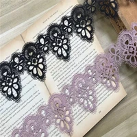 3yardlot water soluble lace trim polyester lace fabric embroidered flowers lace guipure ribbon collar neckline lace sewing trim