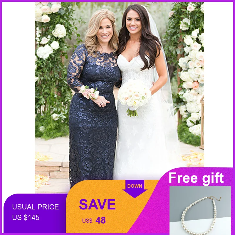 

Женское платье для матери невесты, вечернее платье с рукавом 3/4, платье для вечеринки или свадьбы