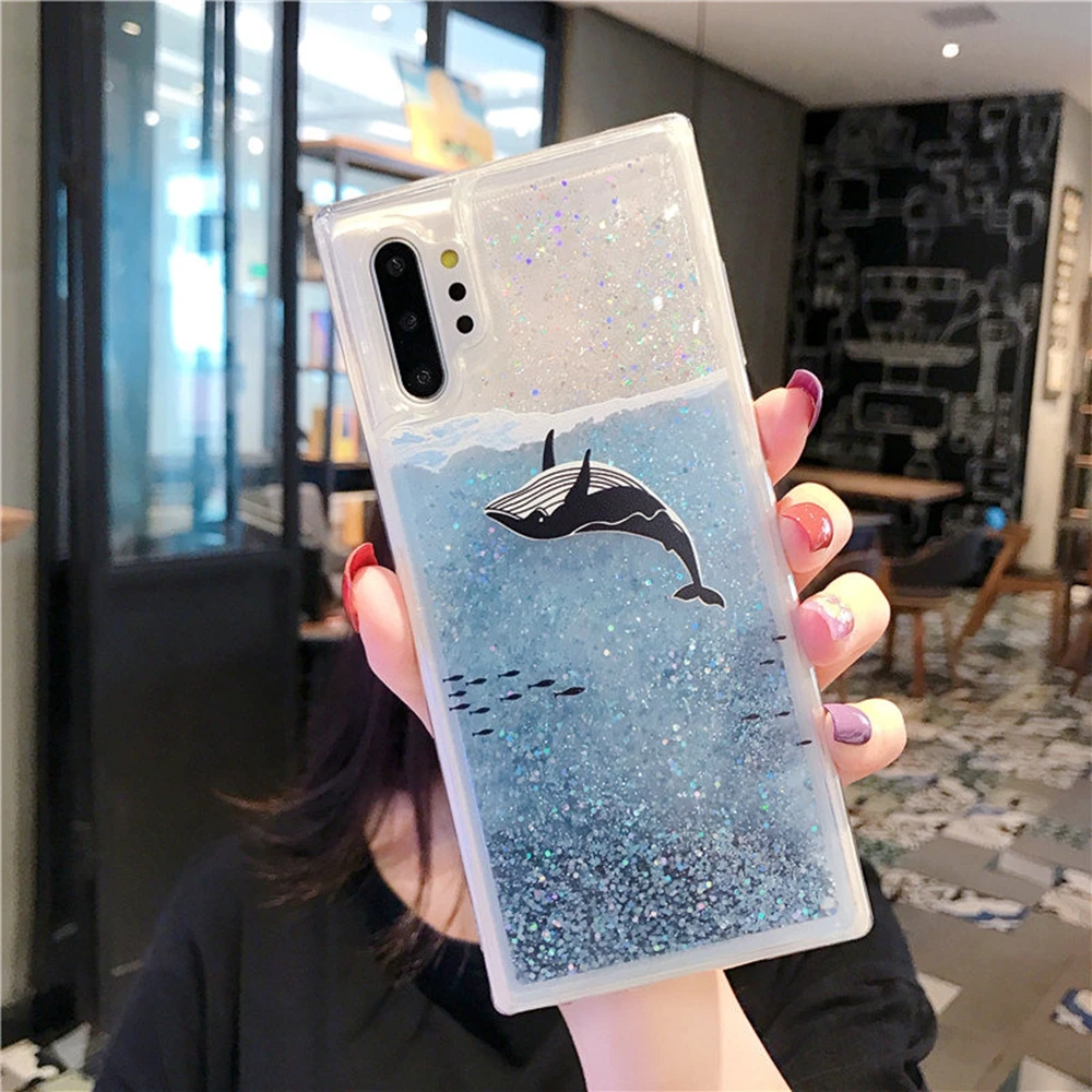 Чехол для samsung galaxy S10E S10 lite S9plus S8 S7 note 10 pro 8 9 m30 m20 a70 a60 a50 30 синий Океанский акулий Кит