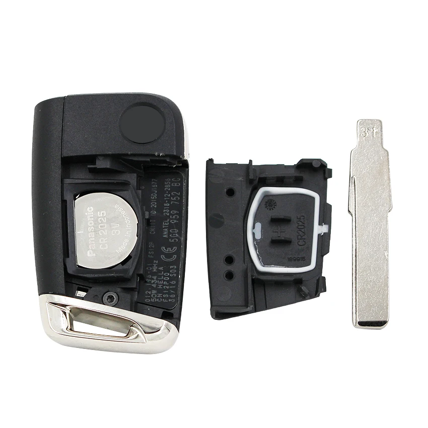 Оригинальная Кнопка OEM дистанционный смарт ключ брелок 3 для VW Tiguan L 434 МГц ID48 Chip 5G0