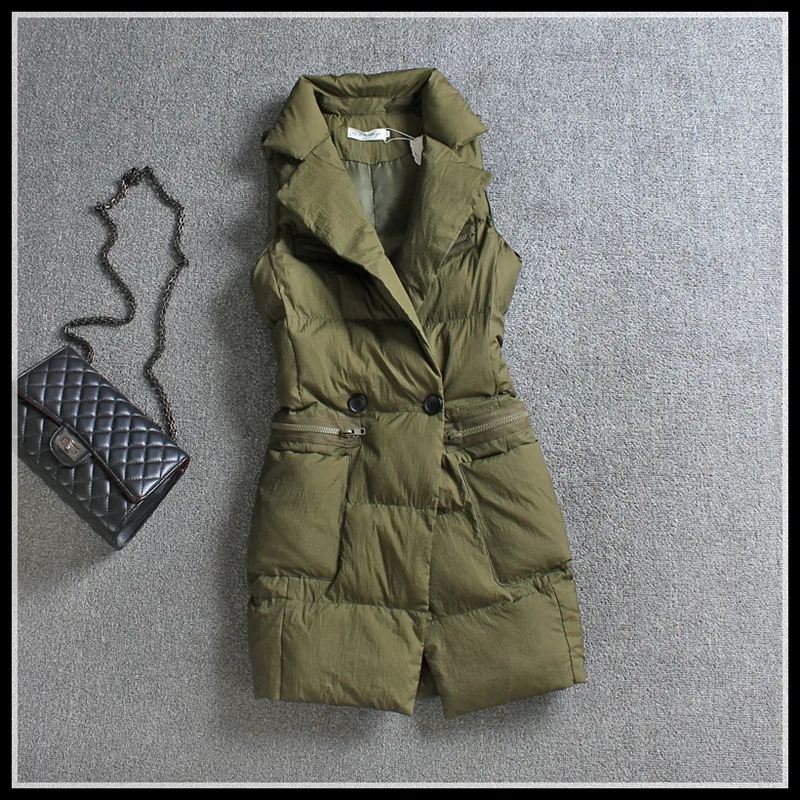 Осень 2020 женский жилет куртка без рукавов длинные женские жилеты зимняя верхняя