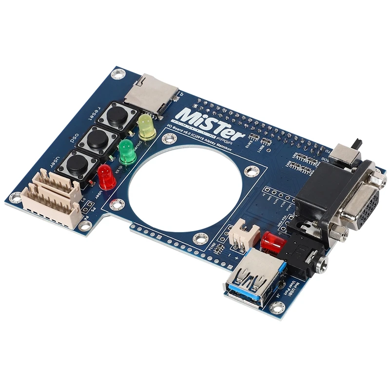 

with RGBHV / RGBS / YPbPr IO Board Analog Video Output VGA Port for MiSTer FPGA 3.5mm Headphone Port Replacement Board
