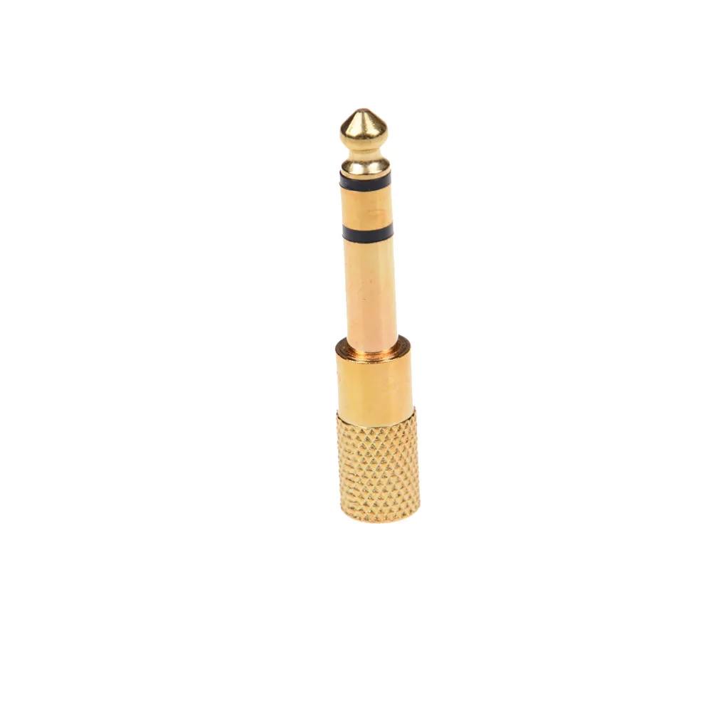 

6.5mm 1/4"Male plug to 3.5mm 1/8"Female Jack Stereo Headphone Audio Adapter Newest 1PCS Gold