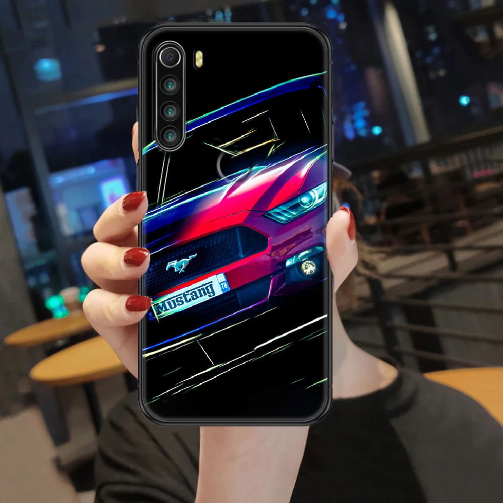 

Cool Mustang Logo Phone case For Xiaomi Redmi Note 7 7A 8 8T 9 9A 9S 10 K30 Pro Ultra black fashion cell cover 3D hoesjes trend