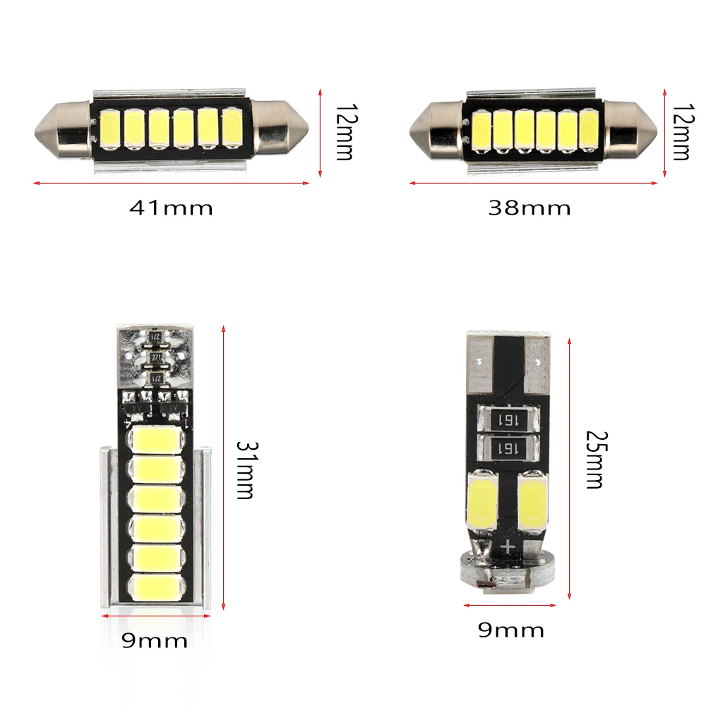 7/6 шт. Автомобильный светодиодный внутренний купол светильник лампа для VW T4 T5 T6