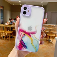 watercolor painting phone case for iphone 13 12 11 pro x xr xs max mini clear shockproof cover for 8 7 plus se20 coque funda