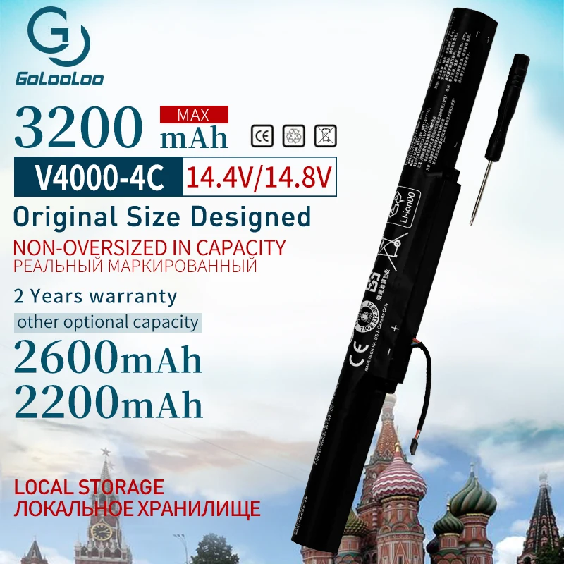 

Аккумулятор для ноутбука Golooloo 4 cells для Lenovo Y50C Z41-70 ideapad Z51-70 Z41 Z51 500 L14S4A01 L14L4E01 L14M4A01 L14M4E01 L14M4E01 L14S4A01