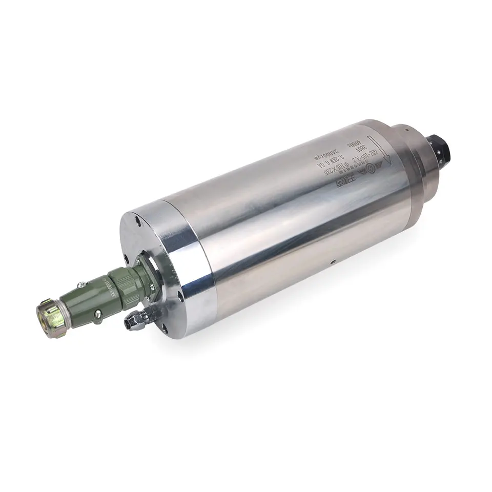 

CNC 3.2KW Water Cooled Spindle Motor 105mm ER20 High Quality and High Speed for Woodworking and Advertising Engraving.