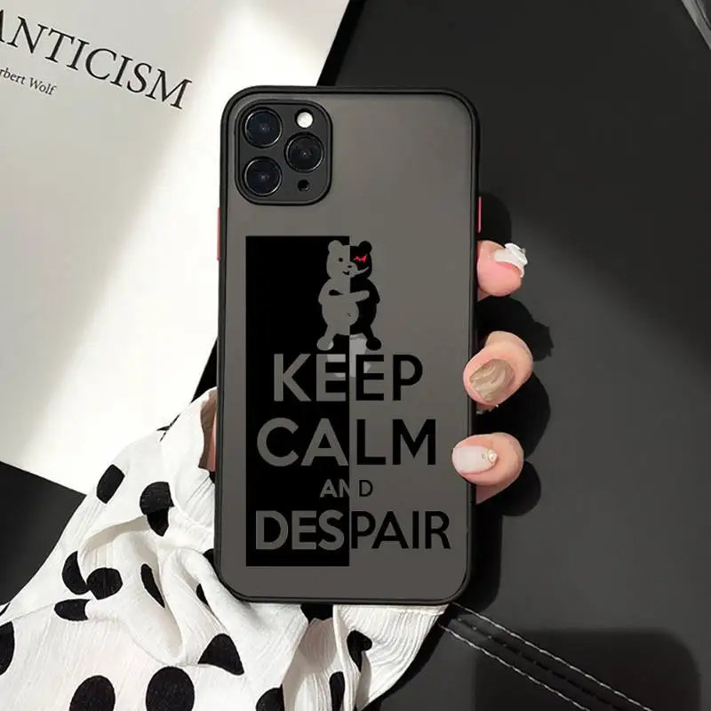 

Hot game danganronpa Phone Case matte transparent For iphone 7 8 11 12 plus mini x xs xr pro max cover