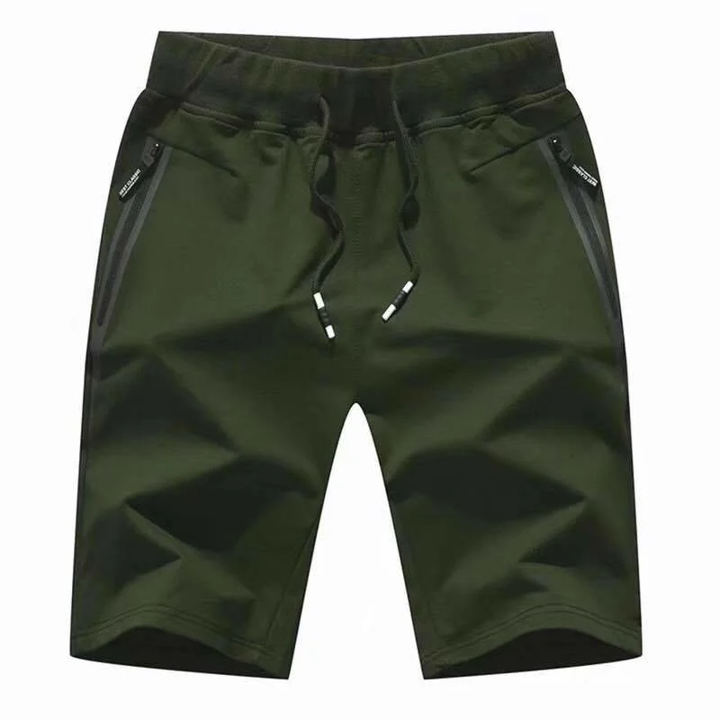 

Summer Men's Knitted Sports Pants Cotton Casual Cool Breathable Beach Shorts Outdoor Holiday Soft Quick Dry Lace-up Beach Pants