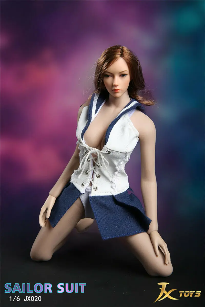 JXTOYS JX 020 1/6 пикантная Женская обувь в морском стиле костюм с юбкой комплект одежды