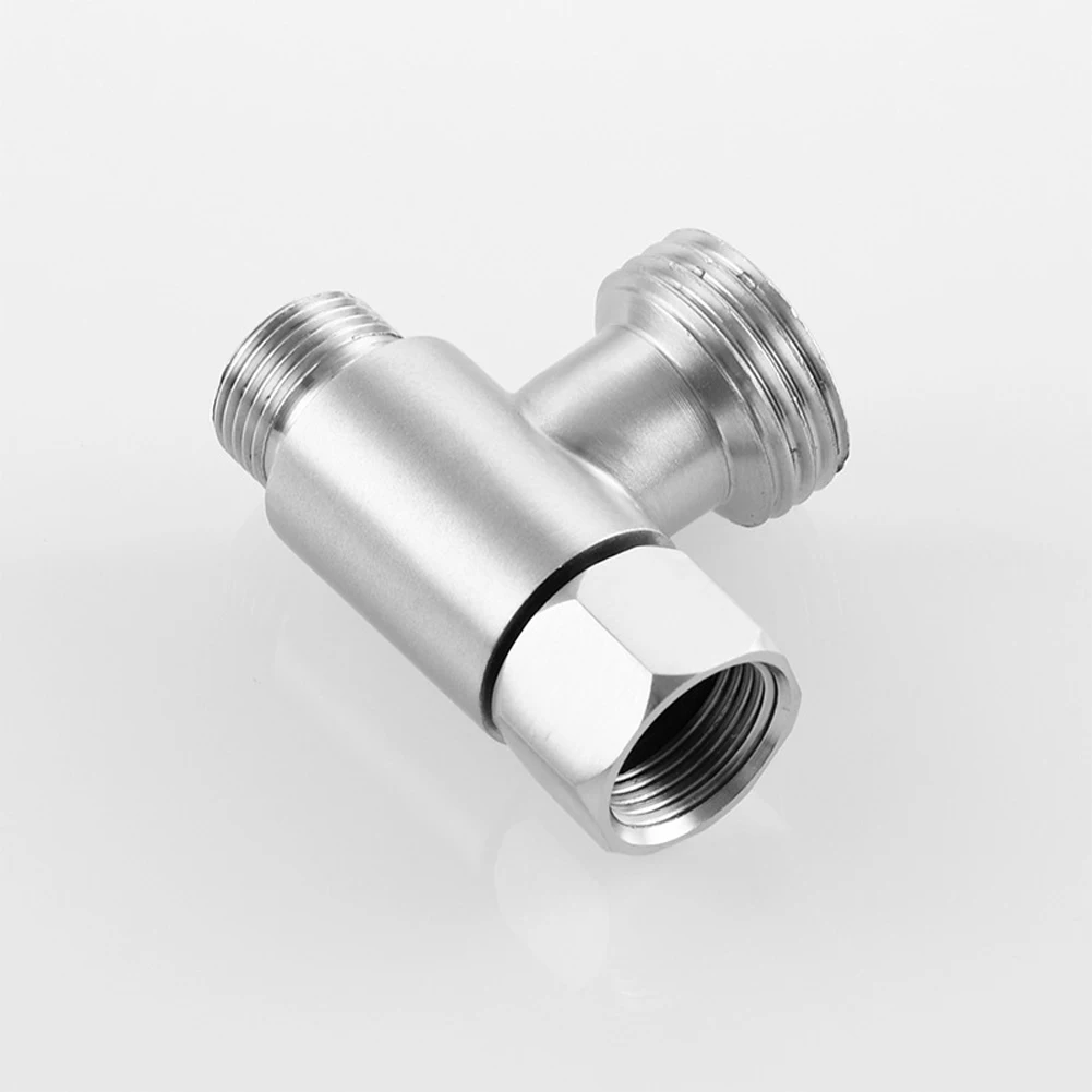 

Accessories 3/8inch And 1/2inch Tee Connector Toilet Bidet Durable Home 3 Way Adapter Faucet T Shape Stainless Steel Water Line