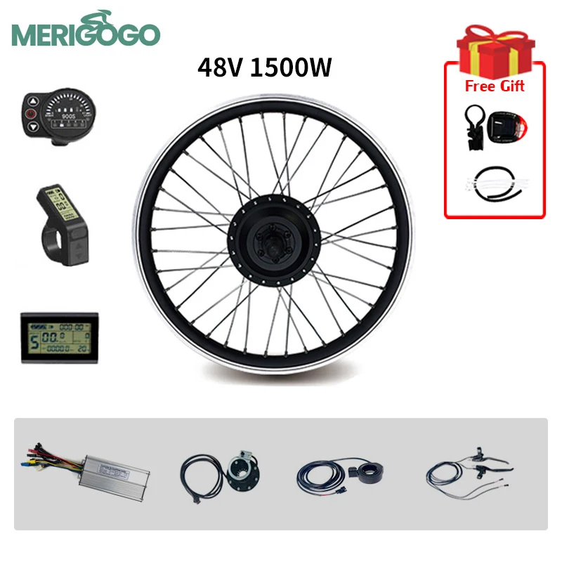 Online Heiße Verkäufe Elektrische Fahrrad Conversion Kit Hinten 16-20 Inch 48V 1500W Conversion Kit Elektrische Fahrrad