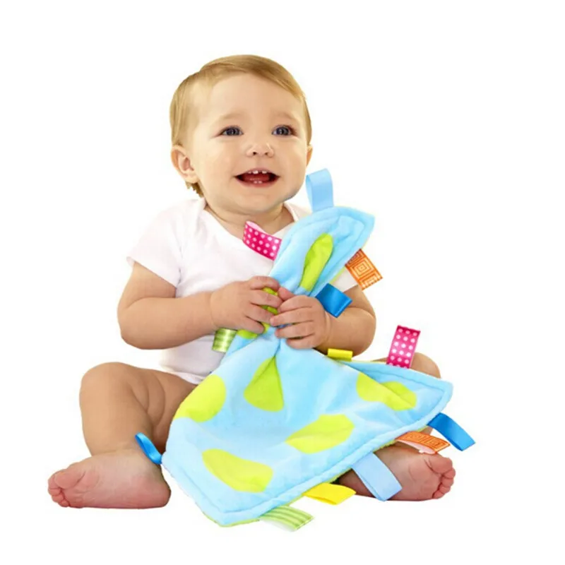 

27*27CM Super Soft Rattle Baby 0M+ Plush Soothe Towel Comforting Toy Educational Security Blanket