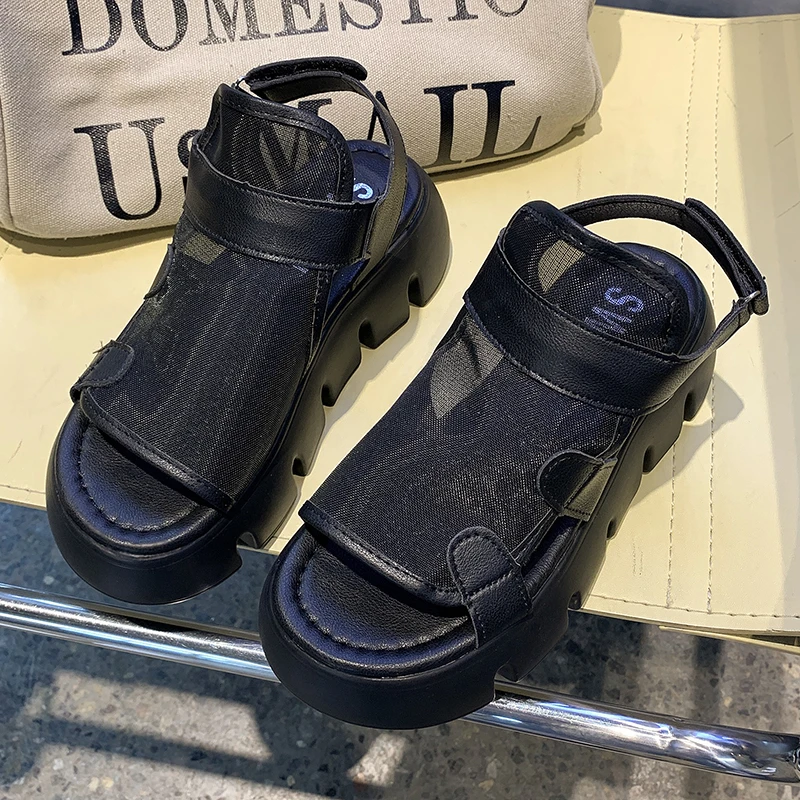 

Sandals women 2021 new mesh gauze hollow lightweight platform platform sneakers casual women sandals women shoes W36968