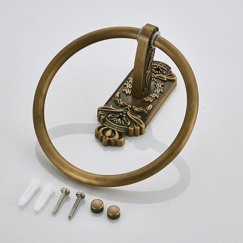 Круглые кольца для полотенец настенный держатель ванной комнаты алюминиевый