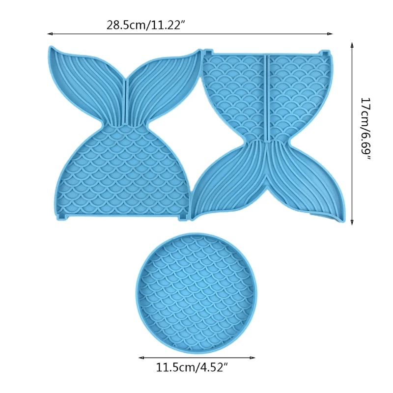 

D2TD Mer-maid Fish Tail Shape Mold Pendant Resin Silicone Epoxy Resin Mold Craft for Jewelry Making Home Decoration