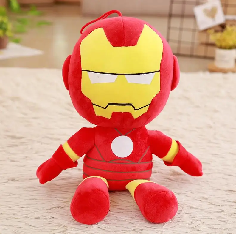 Iron Man Marvel, Мстители, Капитан Америка, Железный человек, Человек-паук, плюшевая игрушка, мягкая кукла, подарок на день рождения для детей, мальчиков, 25-50 см - Цвет: Iron Man