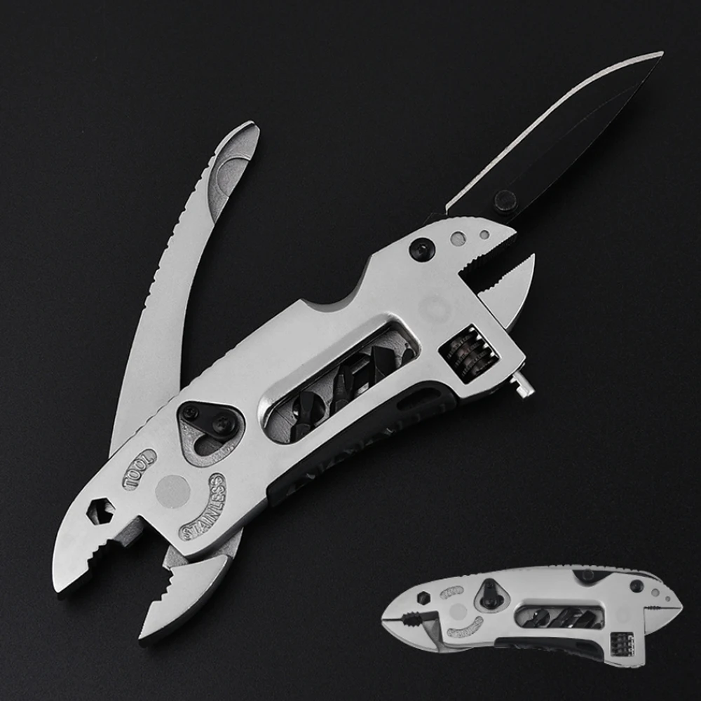 

Многофункциональные плоскогубцы, портативный складной нож для повседневного использования, для выживания на природе, регулируемый гаечны...
