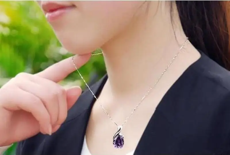 Женское колье-чокер из серебра 925 пробы с кристаллами | Украшения и аксессуары